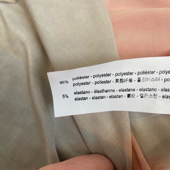 NWT Zara Orange and Brown Geometric Long Sleeve Dress XS - Picture 7 of 7